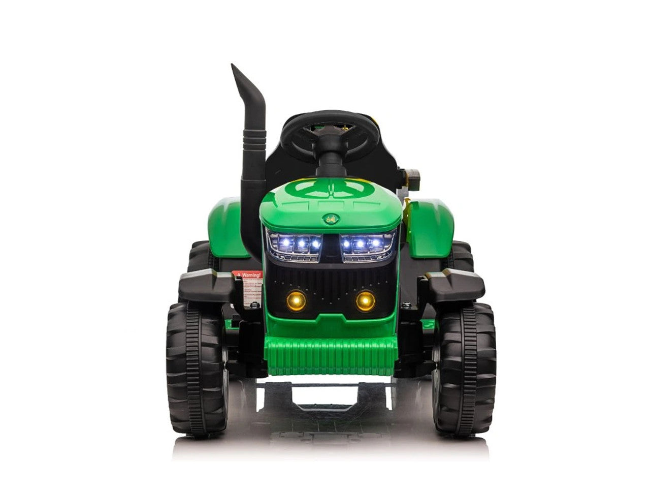Turbo Harvest 12V Electric Ride On Tractor with Trailer Green