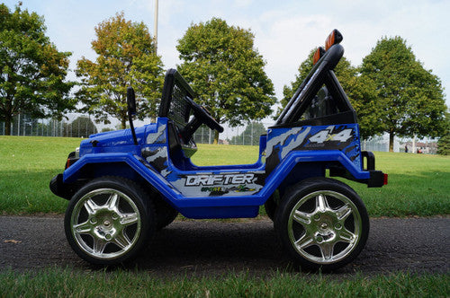 Drifter Raptor Powerful 12V Electric Ride On Jeep Blue