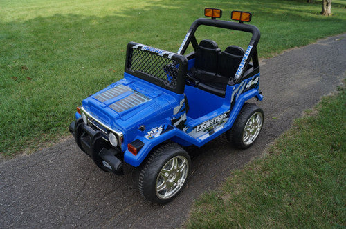 Drifter Raptor Powerful 12V Electric Ride On Jeep Blue