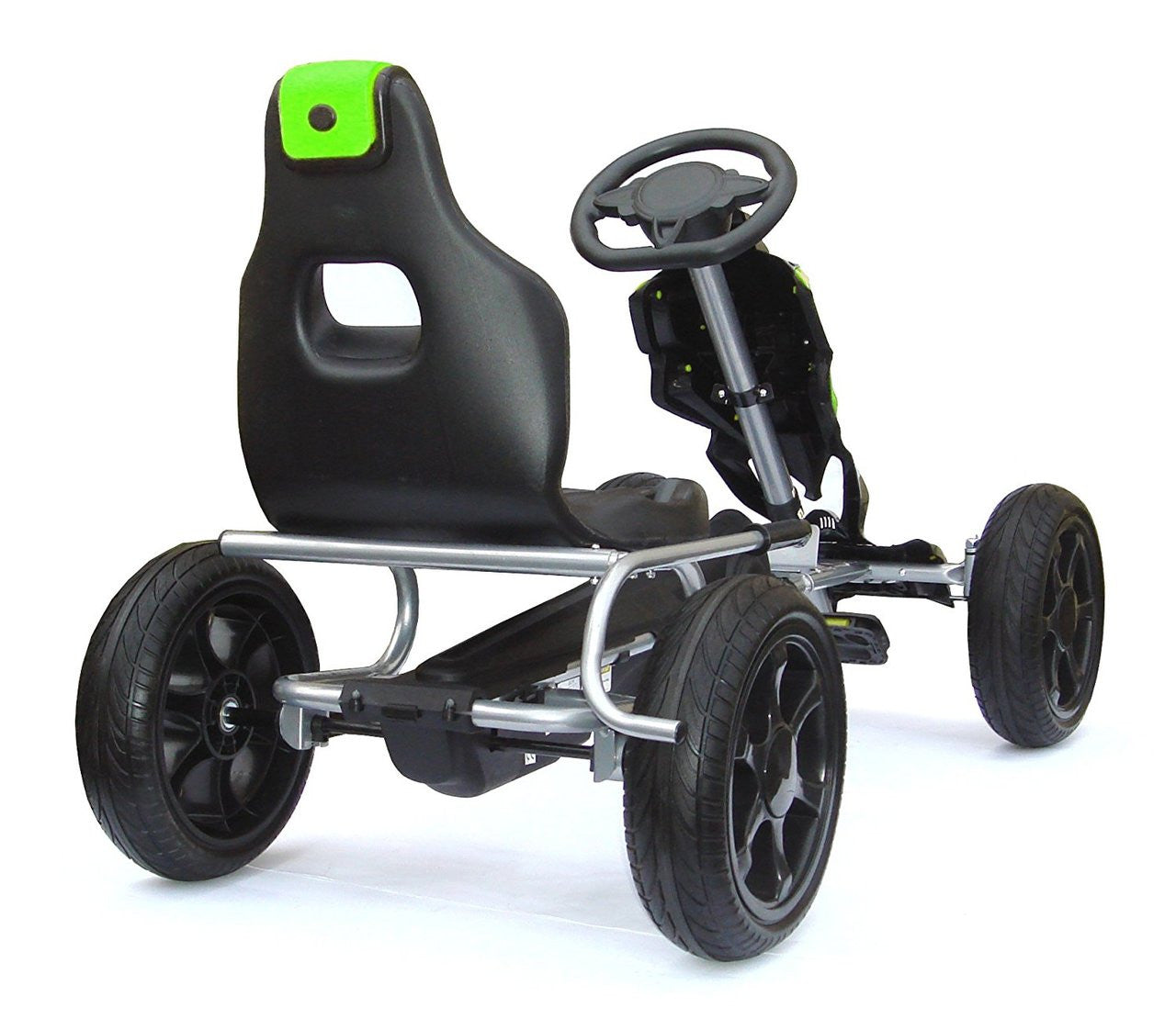 Thunder Eva Rubber Wheel Go Kart - Green