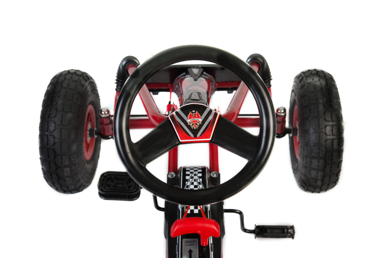 Zoom Rubber Wheel Go Kart - Red