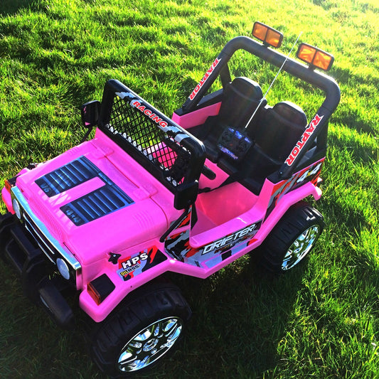 Drifter Raptor Powerful 12V Electric Ride On Jeep PINK