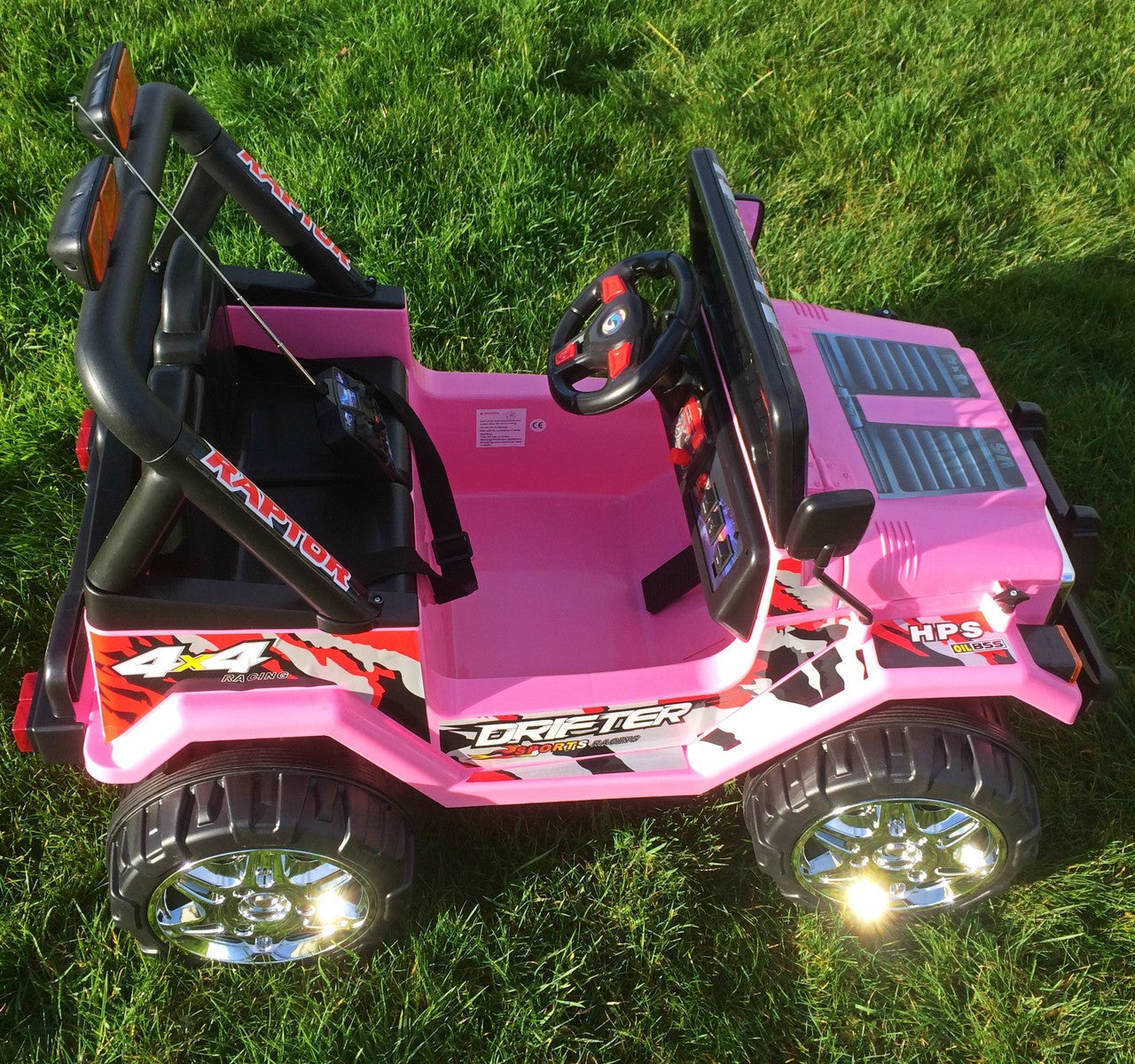 Drifter Raptor Powerful 12V Electric Ride On Jeep PINK