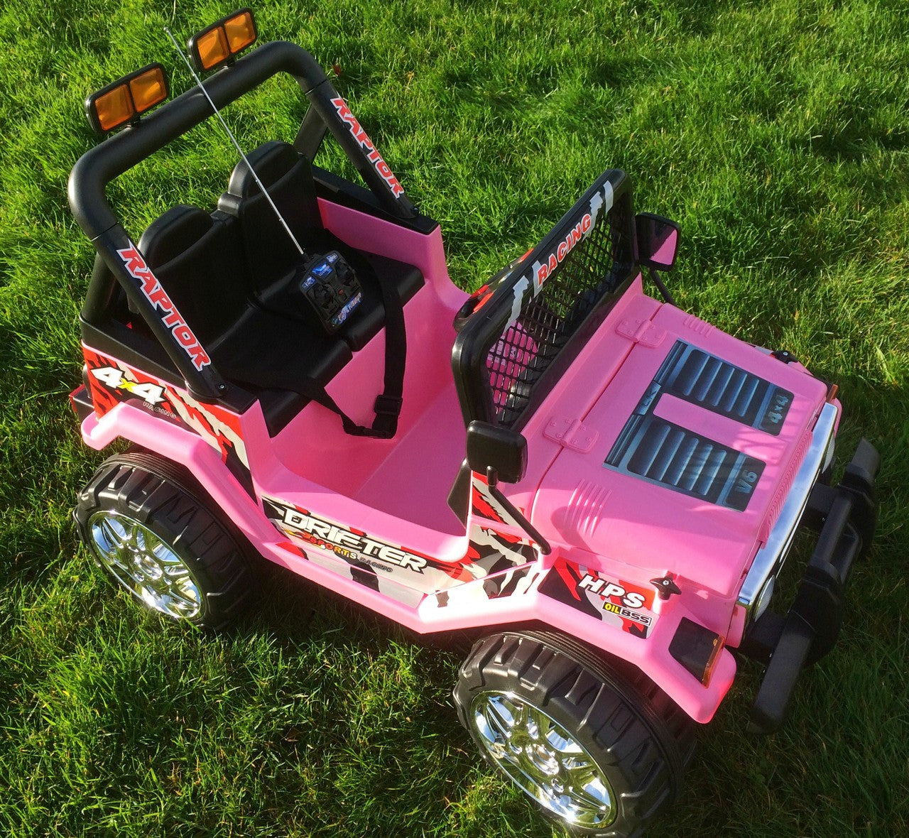 Drifter Raptor Powerful 12V Electric Ride On Jeep PINK