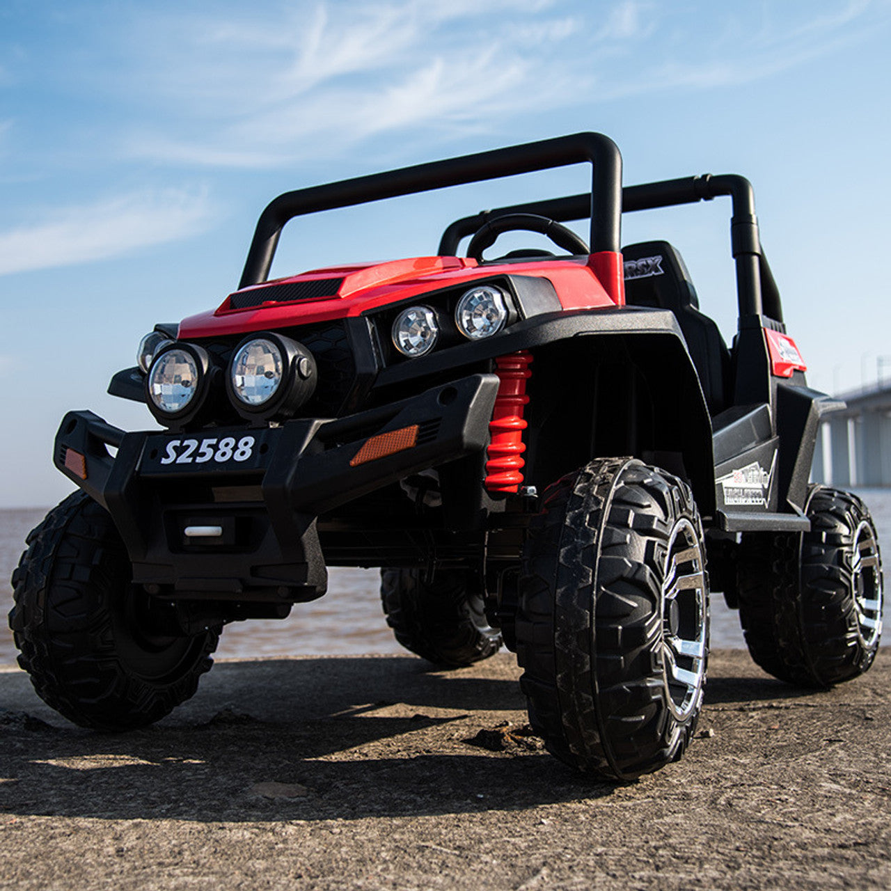 Ranch Wagon 24v Electric Ride-On Buggy - Red