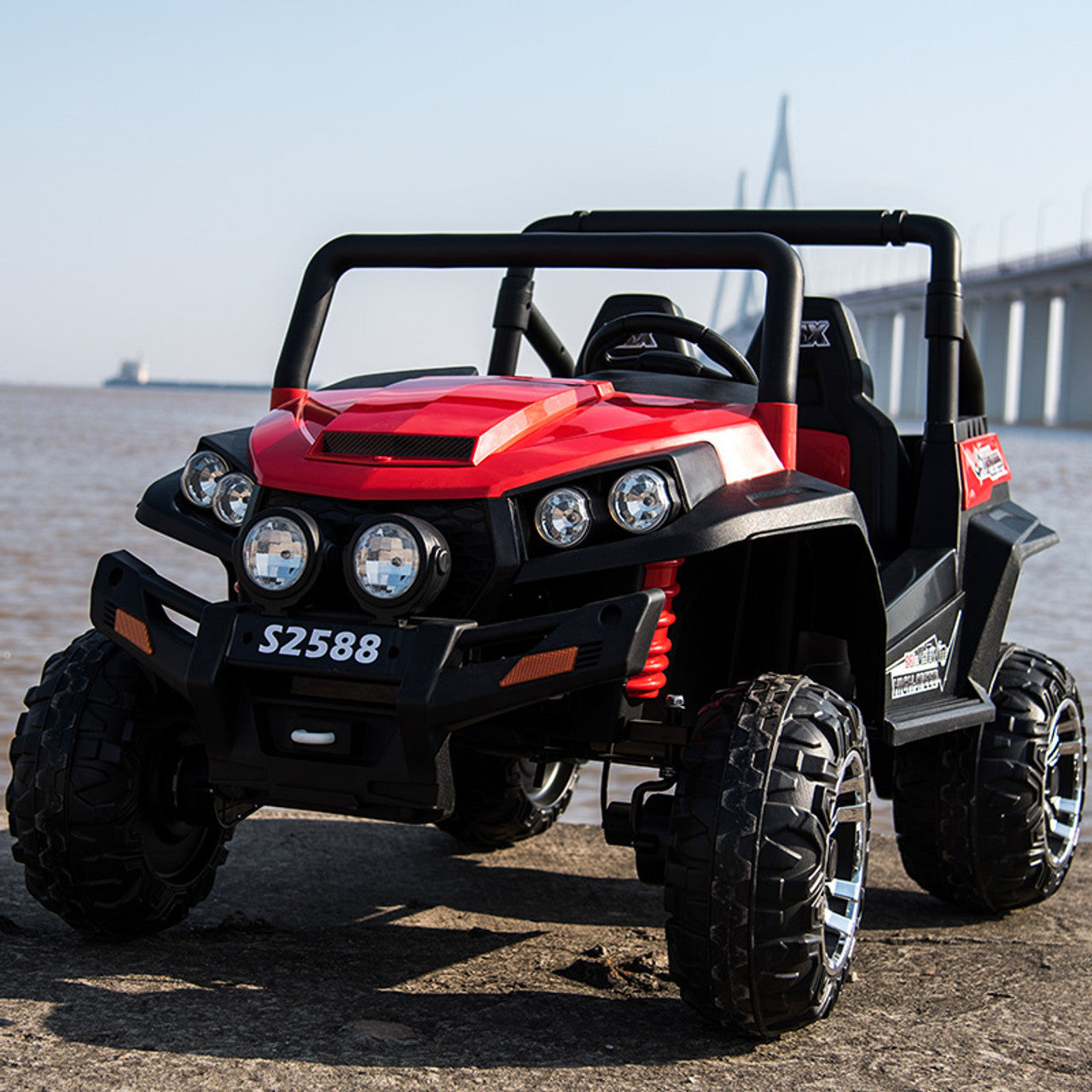 Ranch Wagon 24v Electric Ride-On Buggy - Red