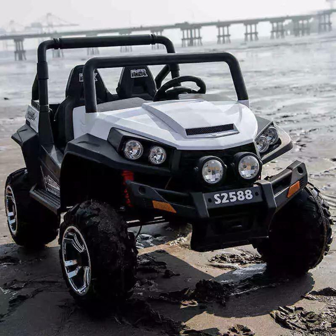 Ranch Wagon 24V Electric Ride On Buggy White