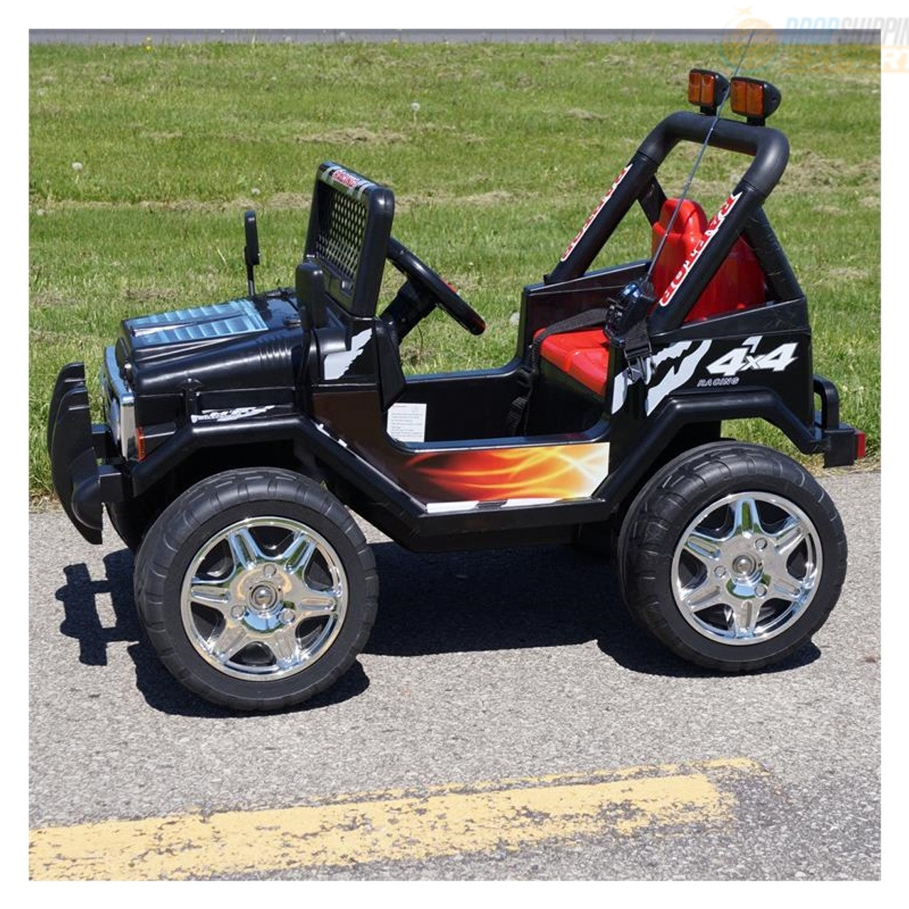 Drifter Raptor Powerful 12V Electric Ride On Jeep Black