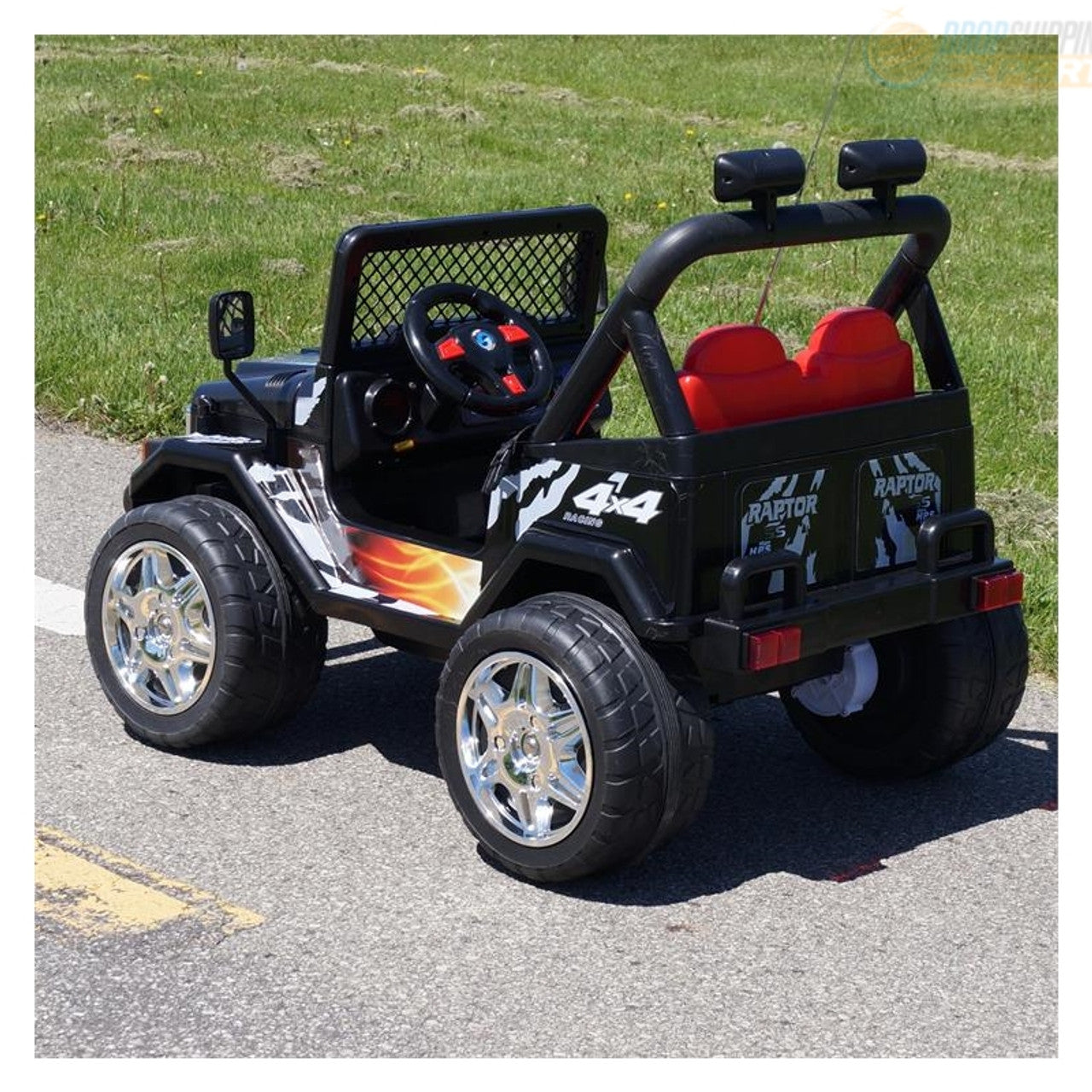 Drifter Raptor Powerful 12V Electric Ride On Jeep Black