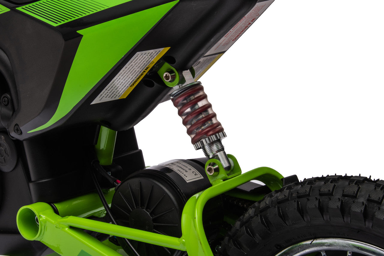 Dirt Race Scrambler 24V Electric Ride-On Motorbike Green