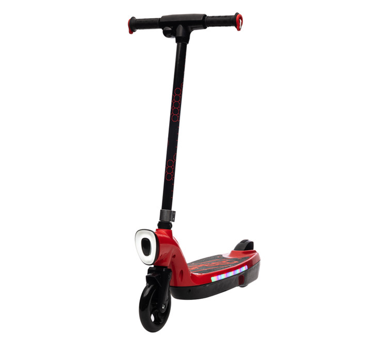 Prizm Kids 12V Electric Scooter with Flashlights and Headlight (Red)