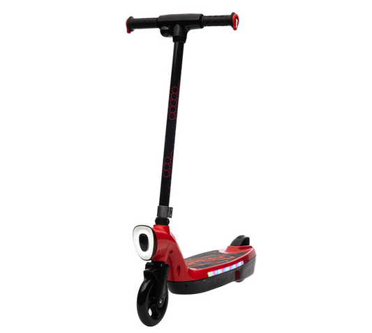 Prizm Kids 12V Electric Scooter with Flashlights and Headlight (Red)