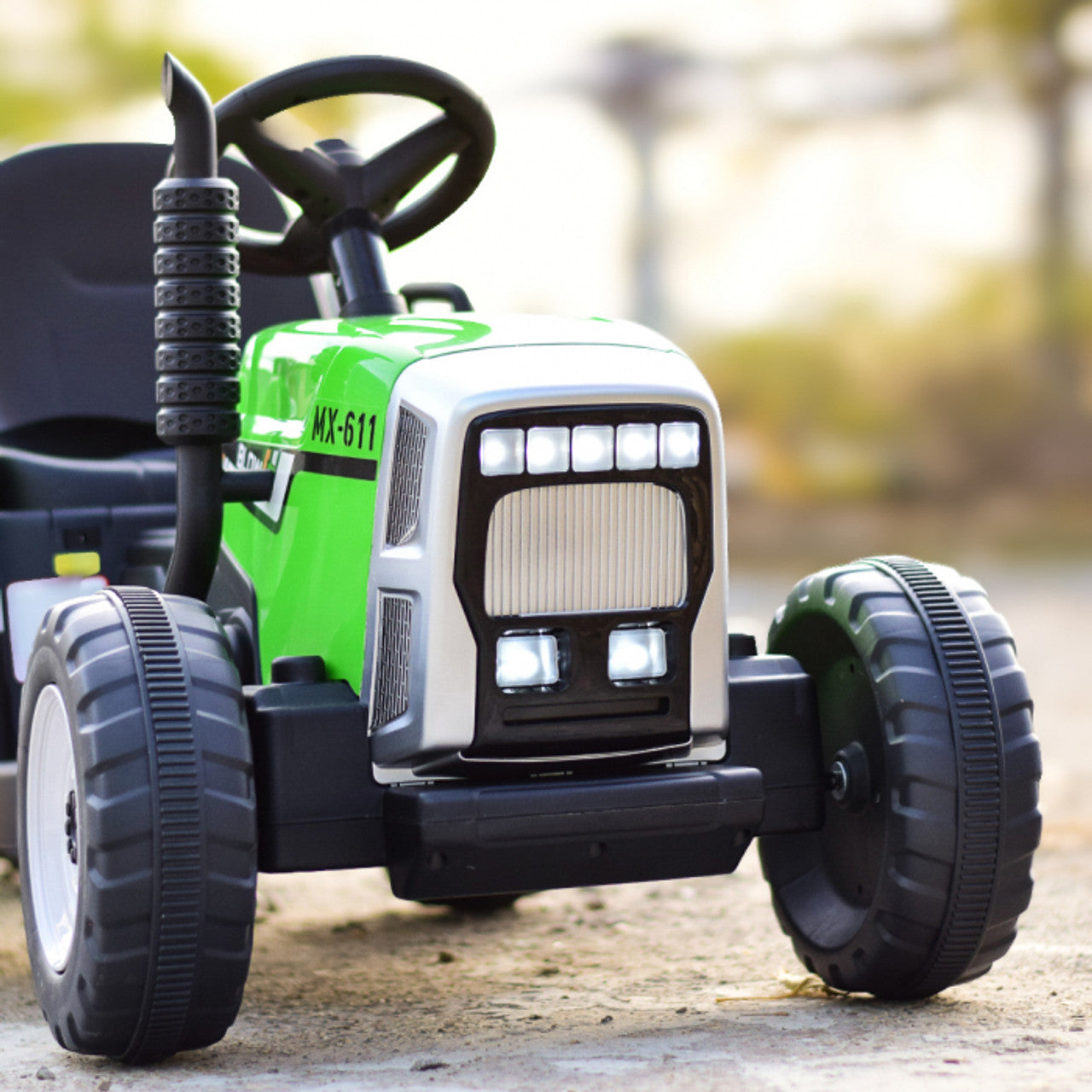 MX Green 12V Electric Tractor Trailer