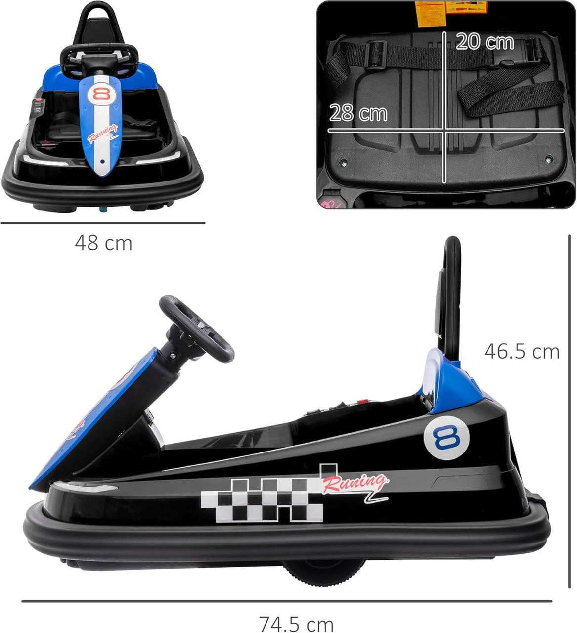 BumperBoo 6V Bumper Car Blue