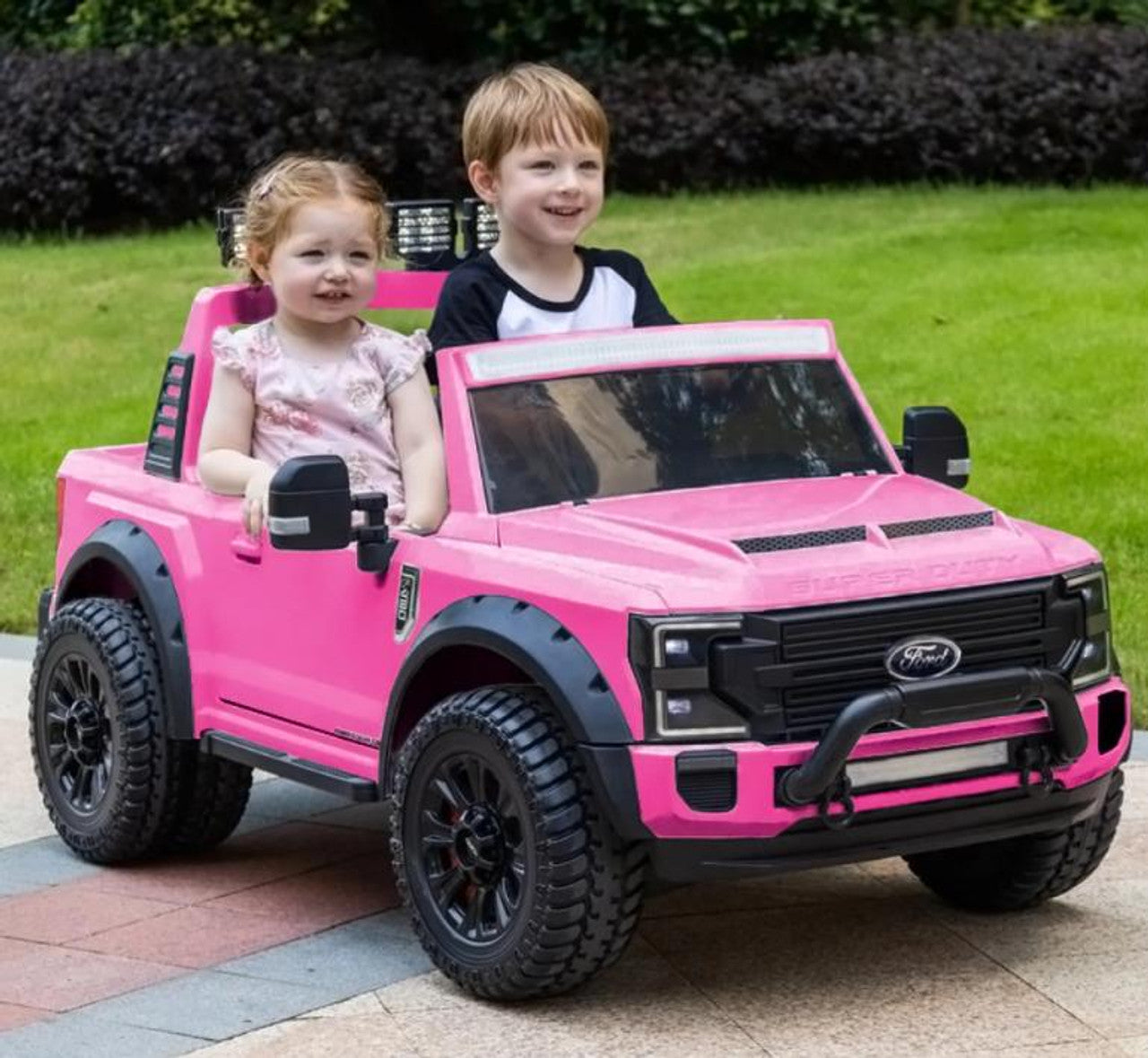 Ford Super Duty F450 24V Electric Ride On Jeep Pink