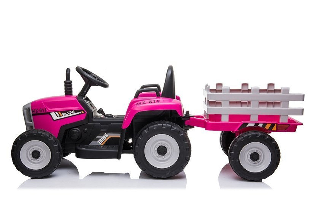 MX Pink 12V Electric Tractor Trailer