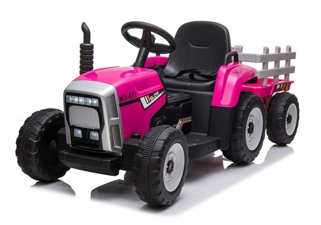 MX Pink 12V Electric Tractor Trailer