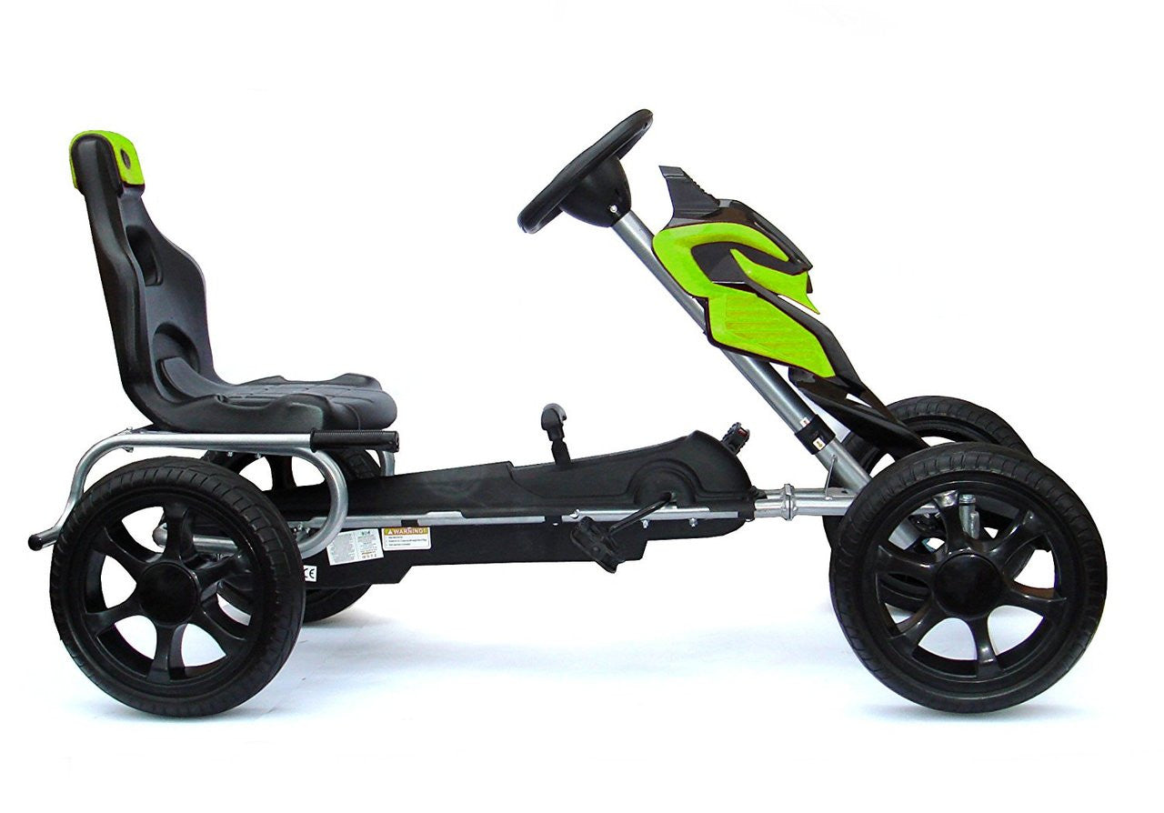 Thunder Eva Rubber Wheel Go Kart - Green