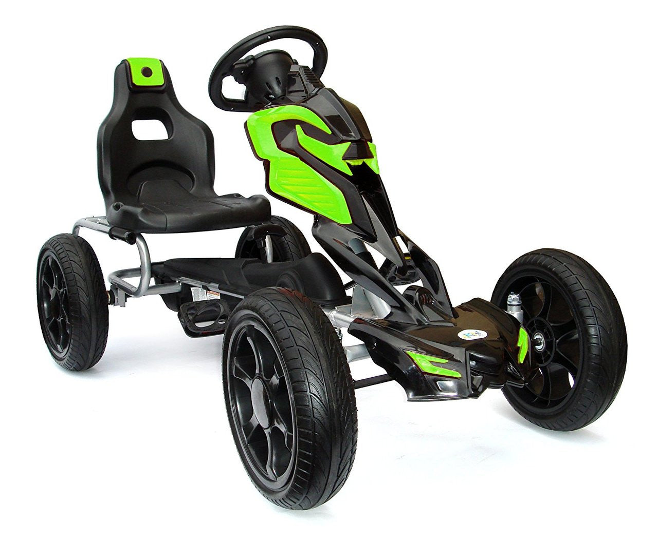 Thunder Eva Rubber Wheel Go Kart - Green