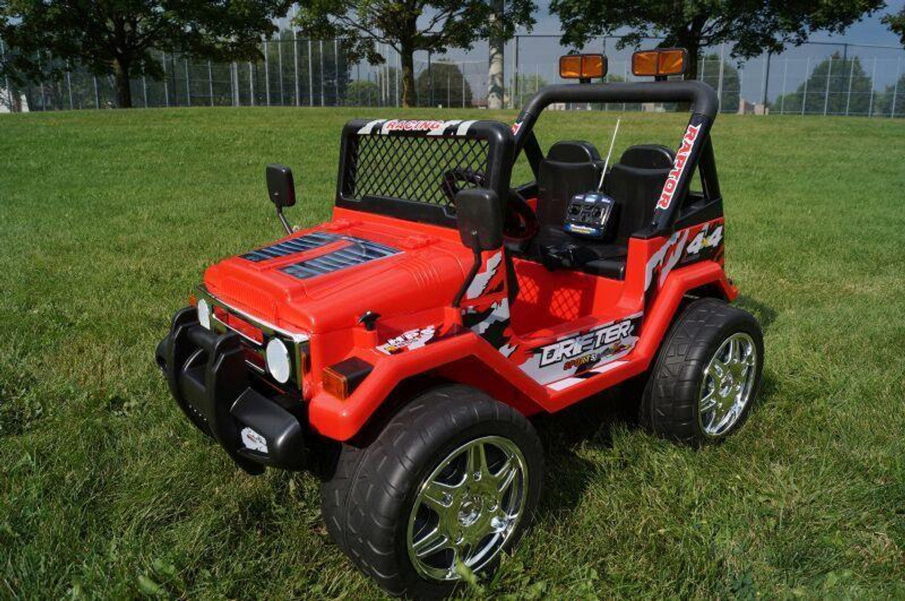 Drifter Raptor Powerful 12V Electric Ride On Jeep Red