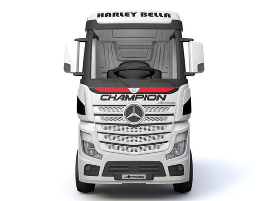 Licensed Mercedes Benz Actros 24V Electric Ride On Truck White