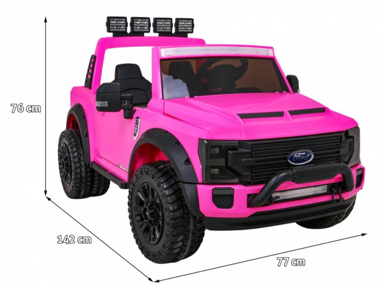 Ford Super Duty F450 24V Electric Ride On Jeep Pink
