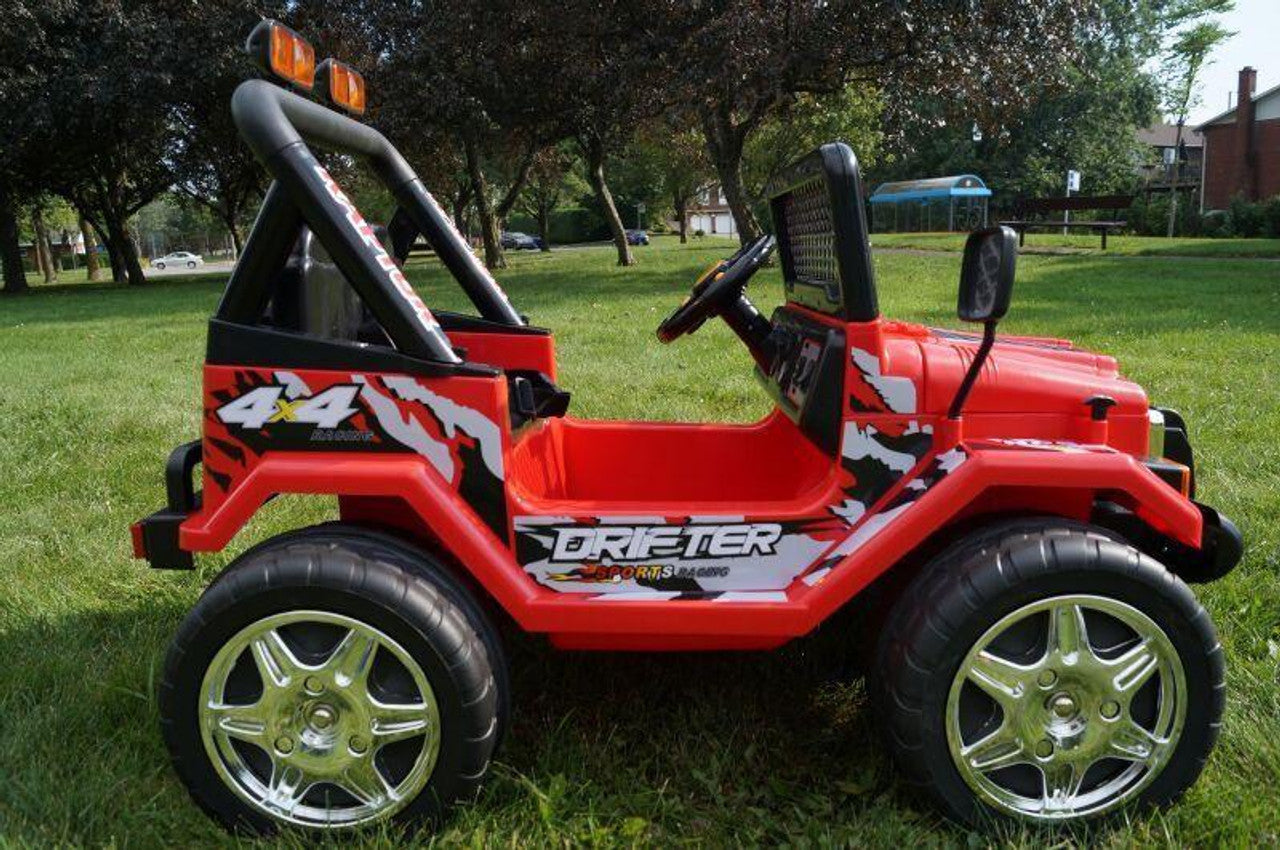Drifter Raptor Powerful 12V Electric Ride On Jeep Red