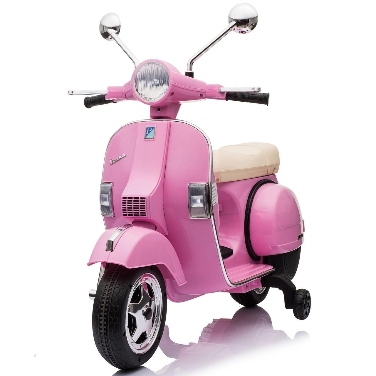 Licensed Vespa 12V Electric Ride On Motorbike Pink