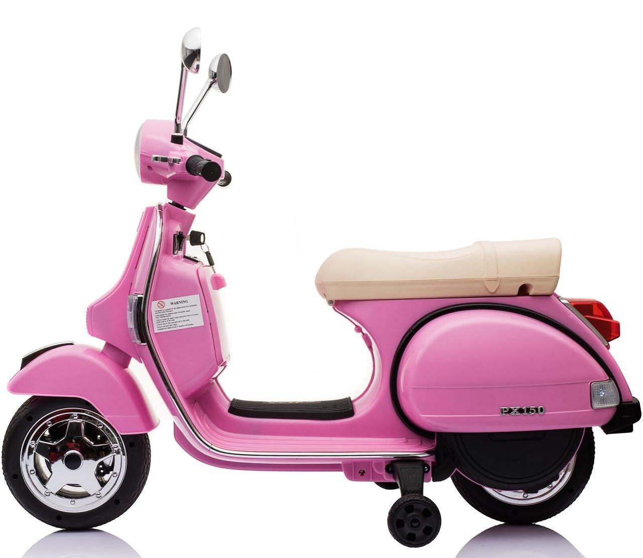 Licensed Vespa 12V Electric Ride On Motorbike Pink